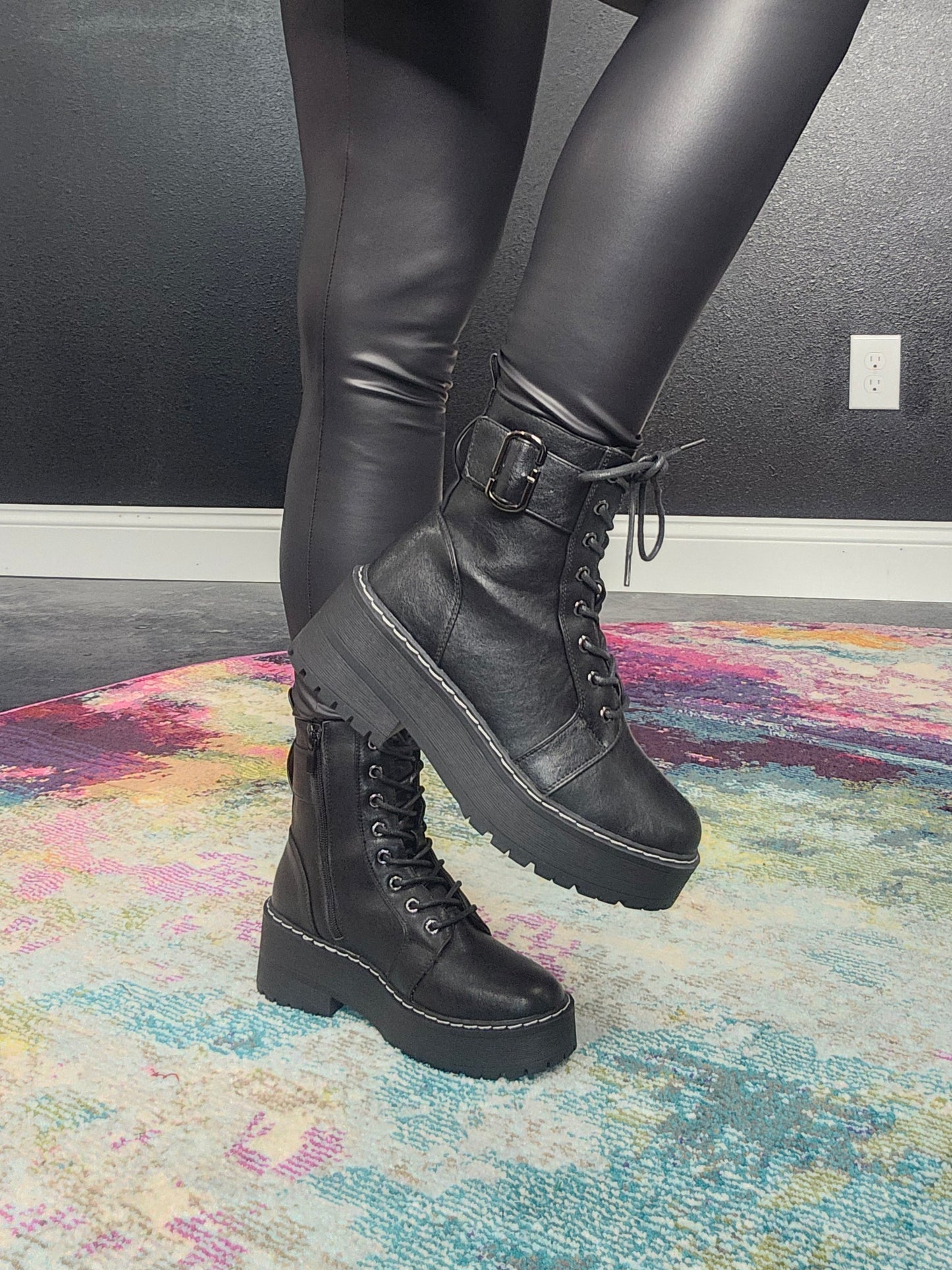 Forever Chunky Platform Combat Booties