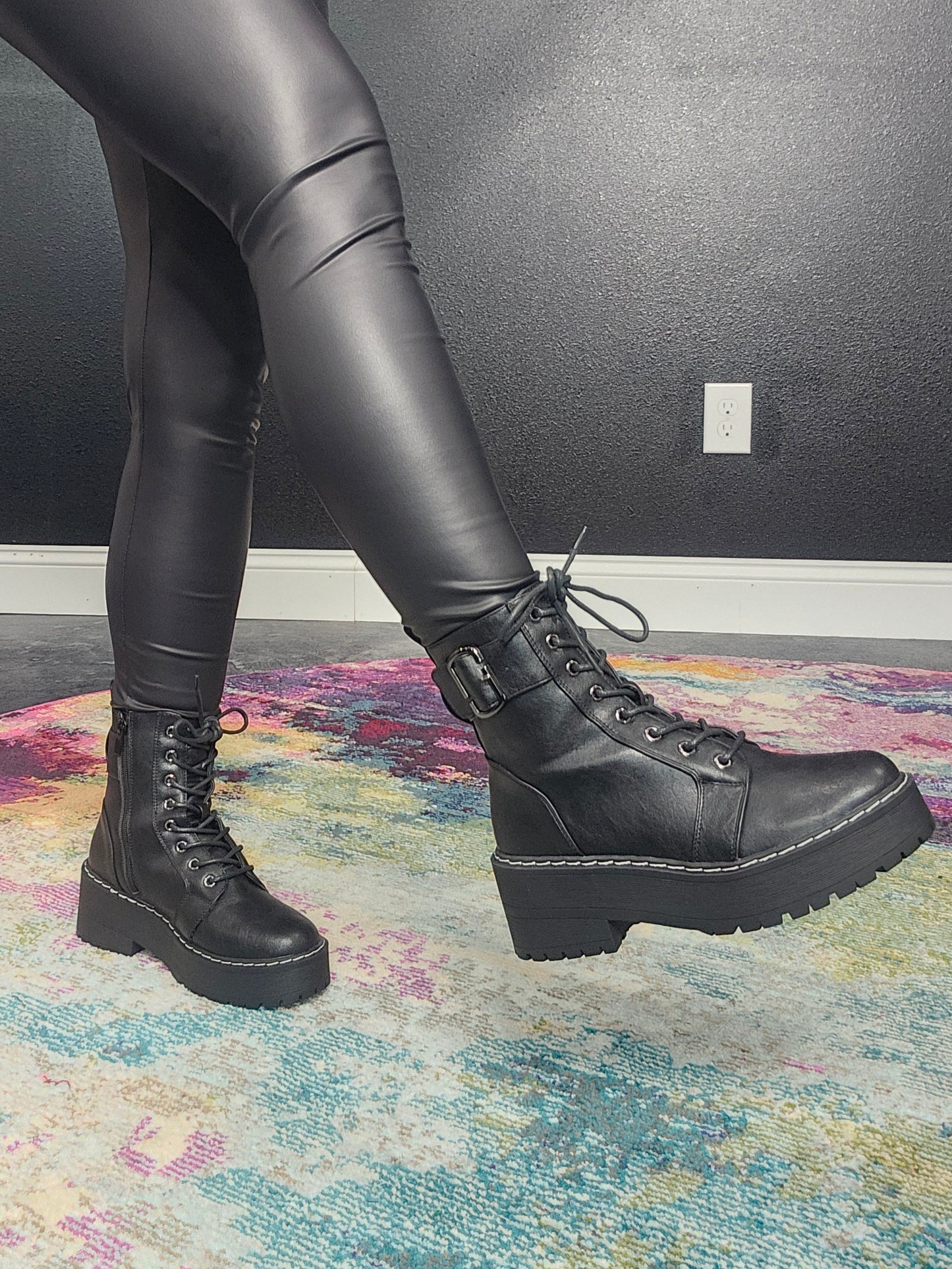 Forever Chunky Platform Combat Booties