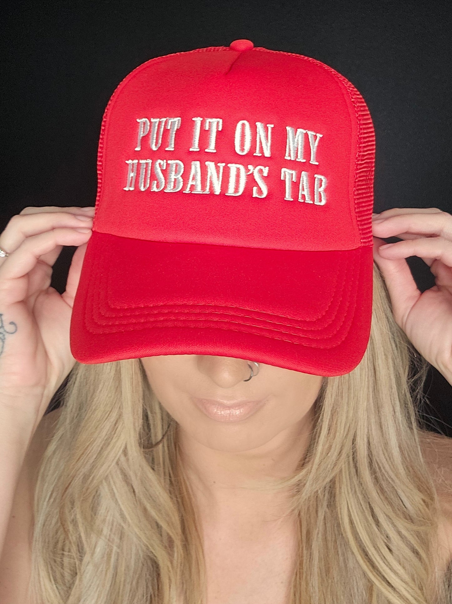 Husband's Tab Trucker Hat