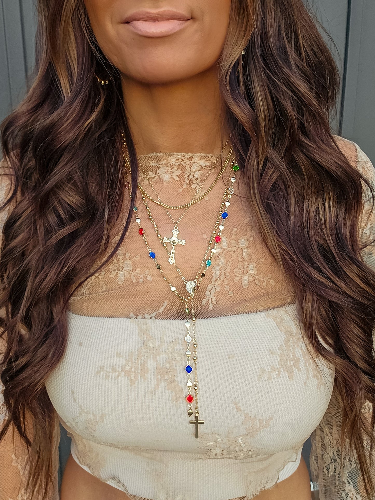 Boho Y Multi Stone Faith In Color Necklace