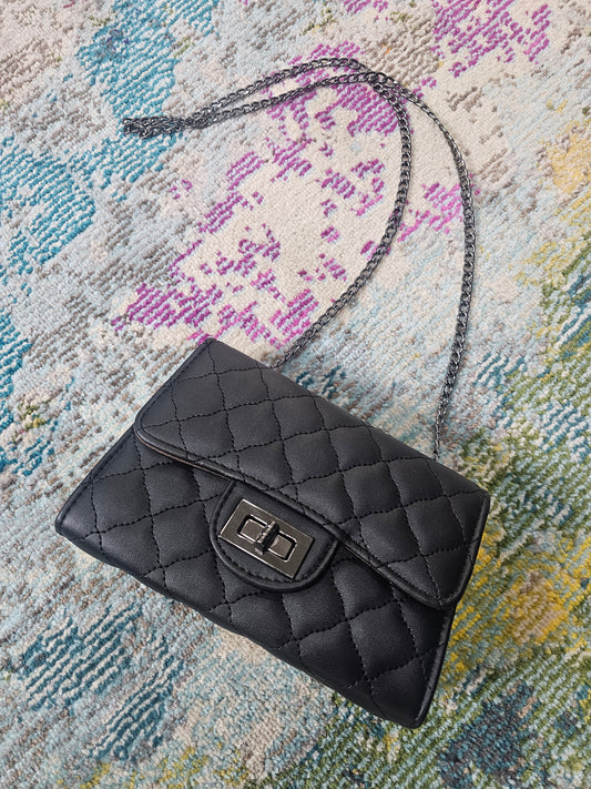 Black Quilted Purse
