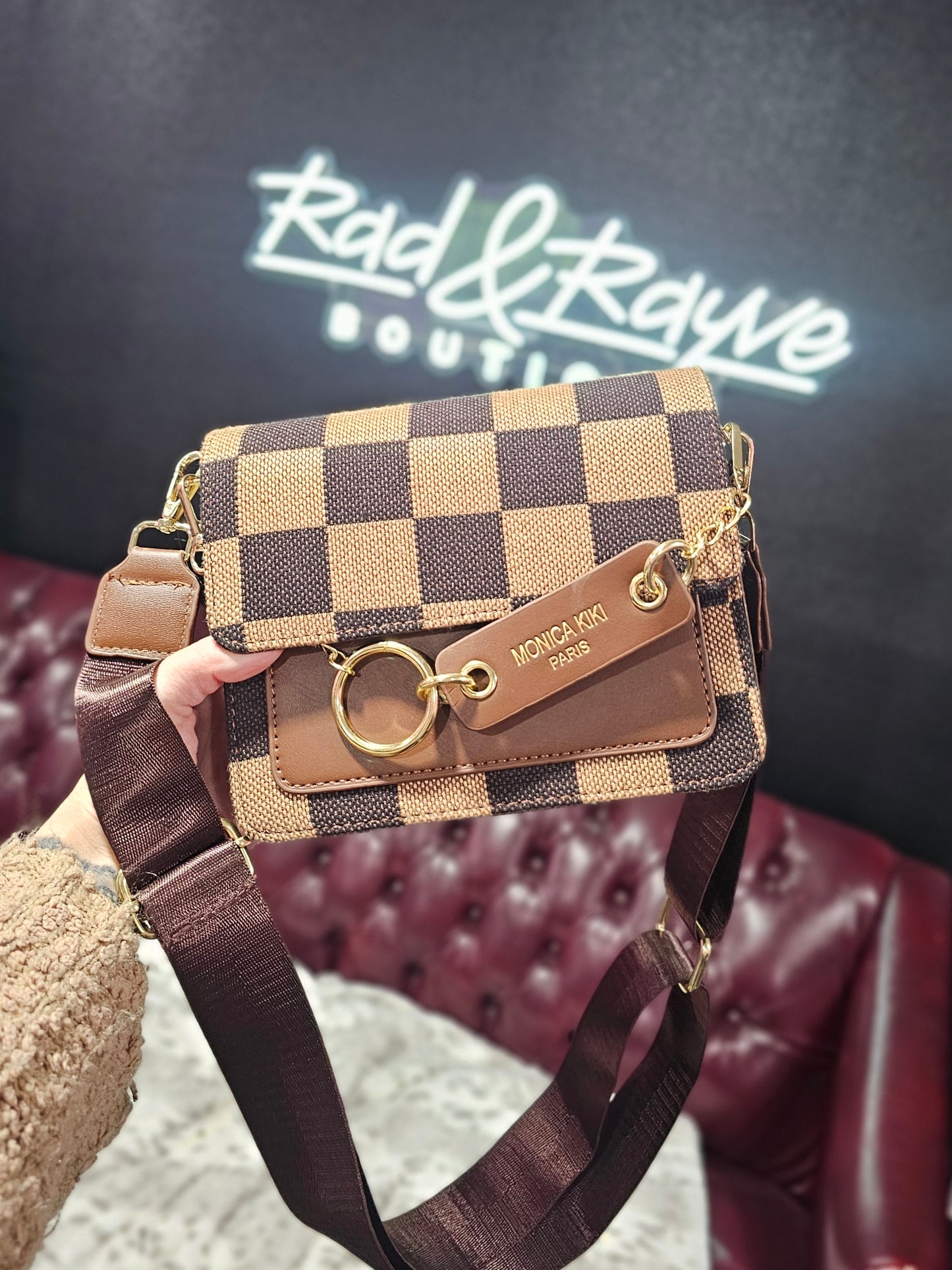 Checkered Crossbody Bag
