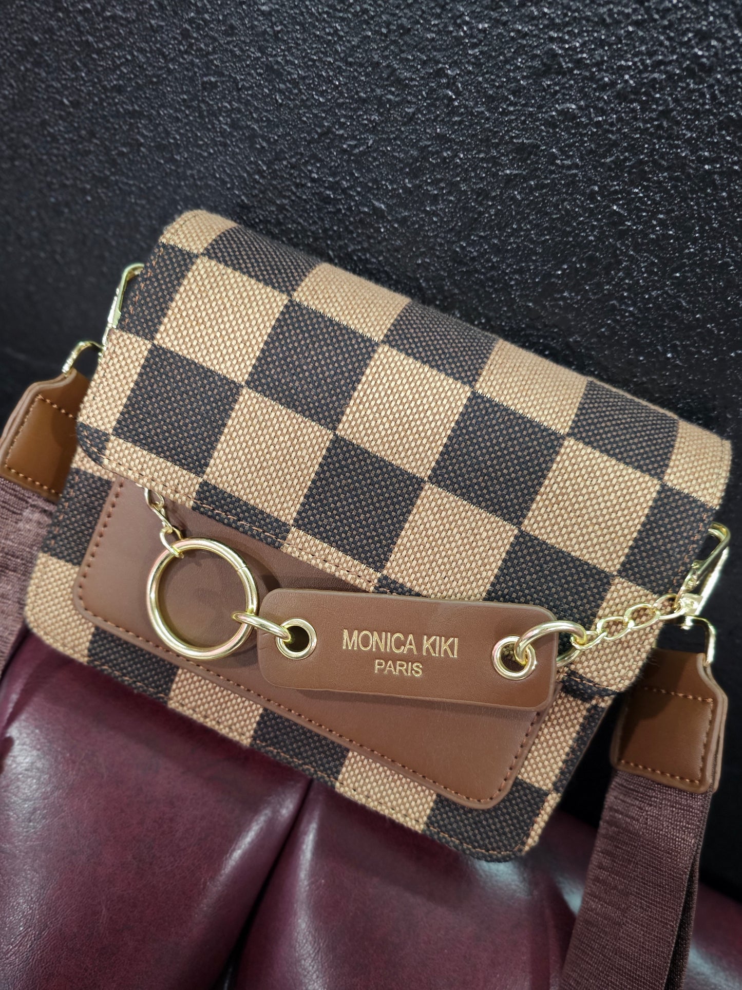 Checkered Crossbody Bag