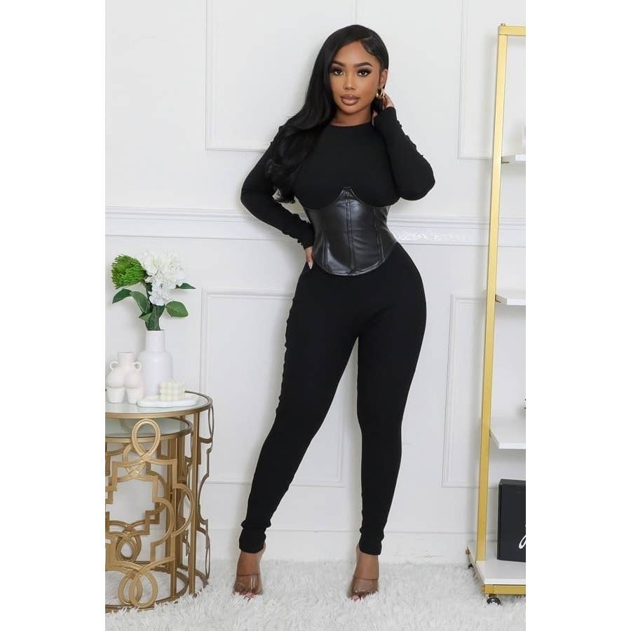 Sculpted Allure Stretch Jumpsuit