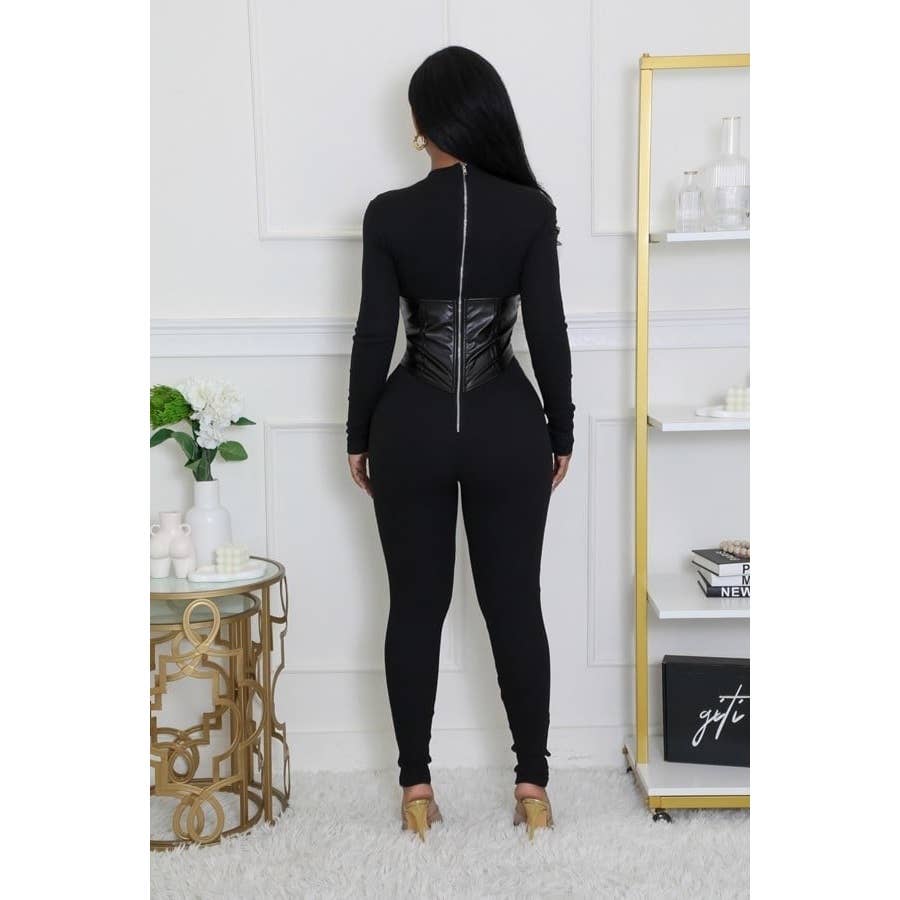 Sculpted Allure Stretch Jumpsuit