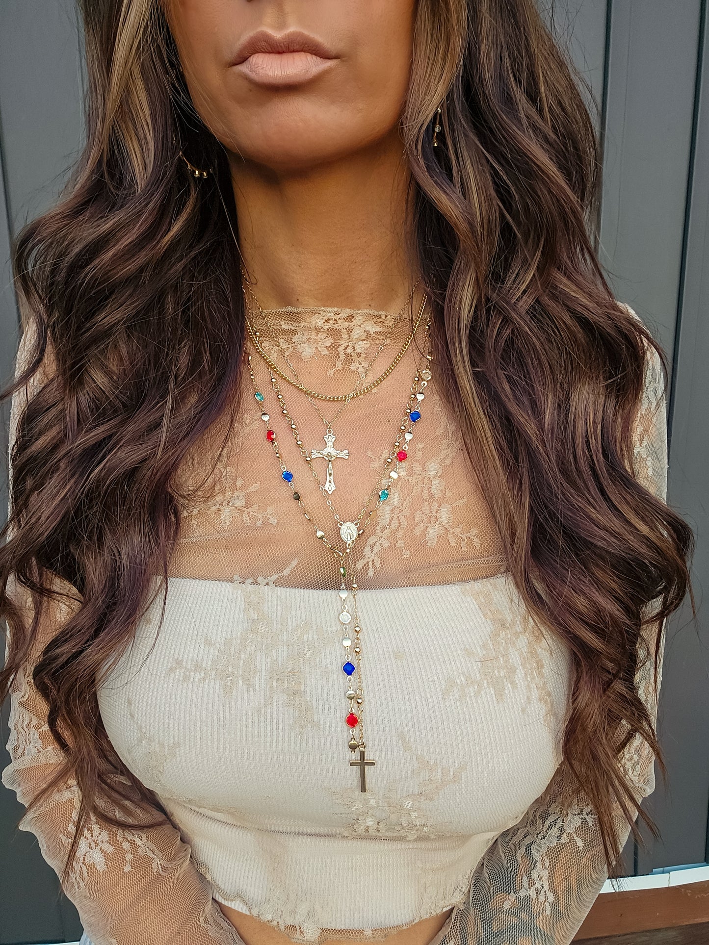 Boho Y Multi Stone Faith In Color Necklace