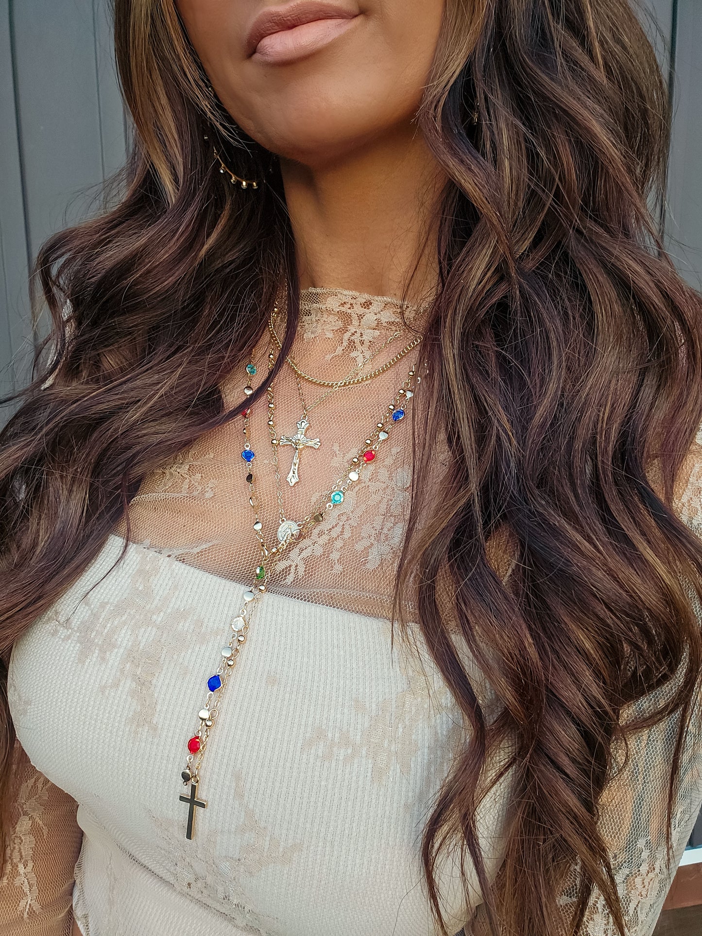 Boho Y Multi Stone Faith In Color Necklace