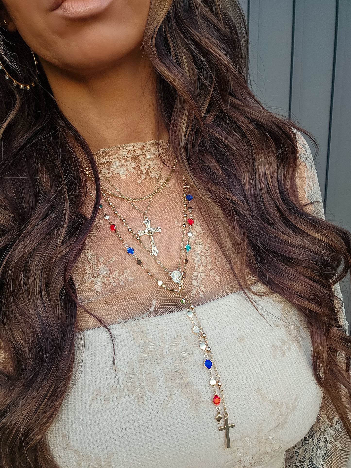 Boho Y Multi Stone Faith In Color Necklace