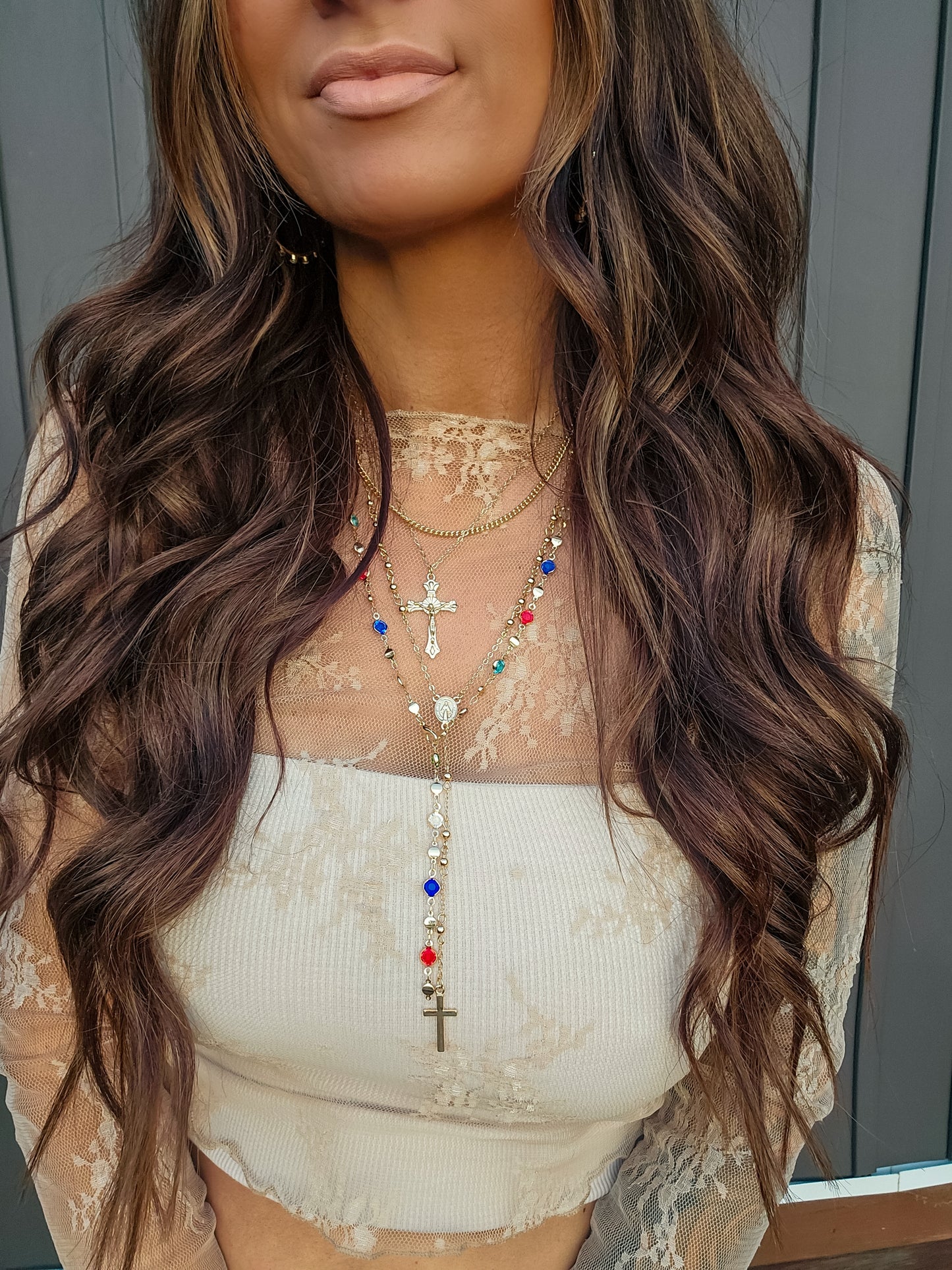 Boho Y Multi Stone Faith In Color Necklace