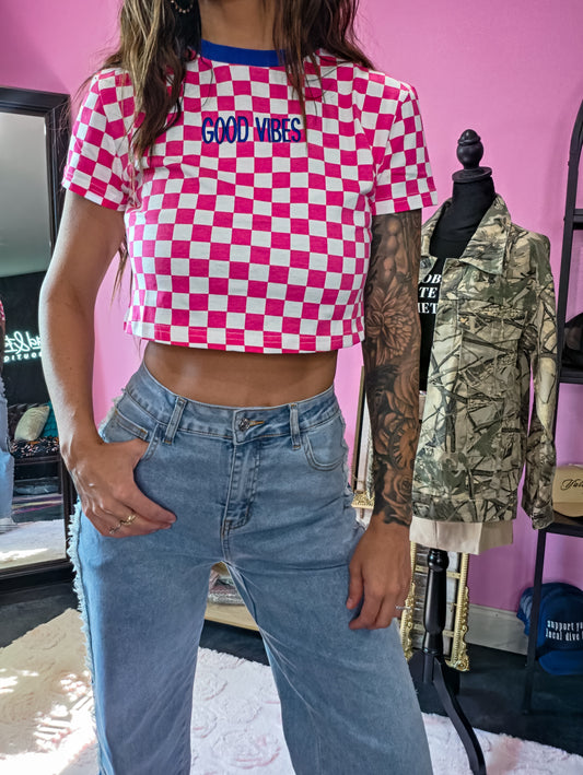 Bubblegum Speedway Good Vibes Crop