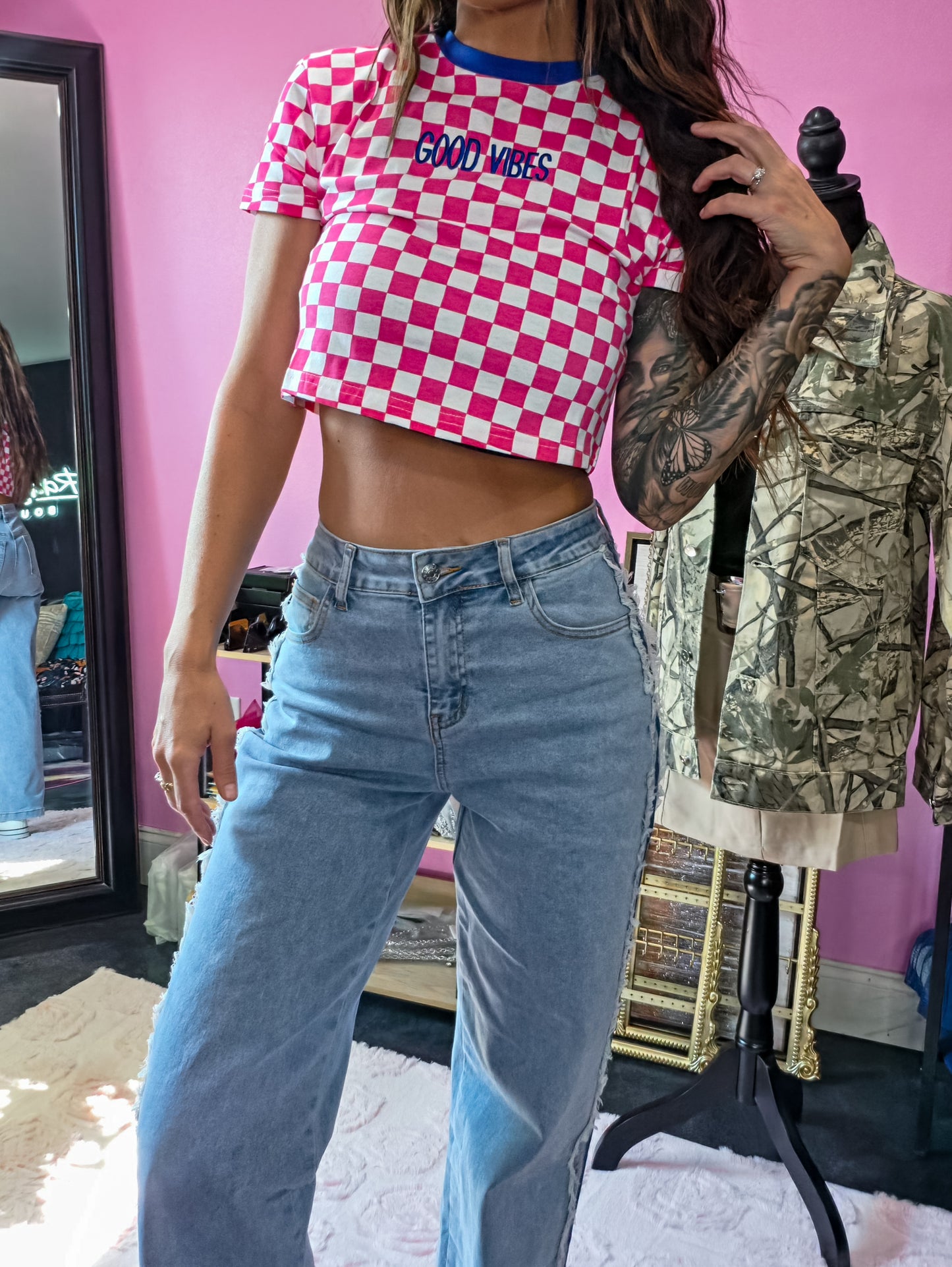 Bubblegum Speedway Good Vibes Crop