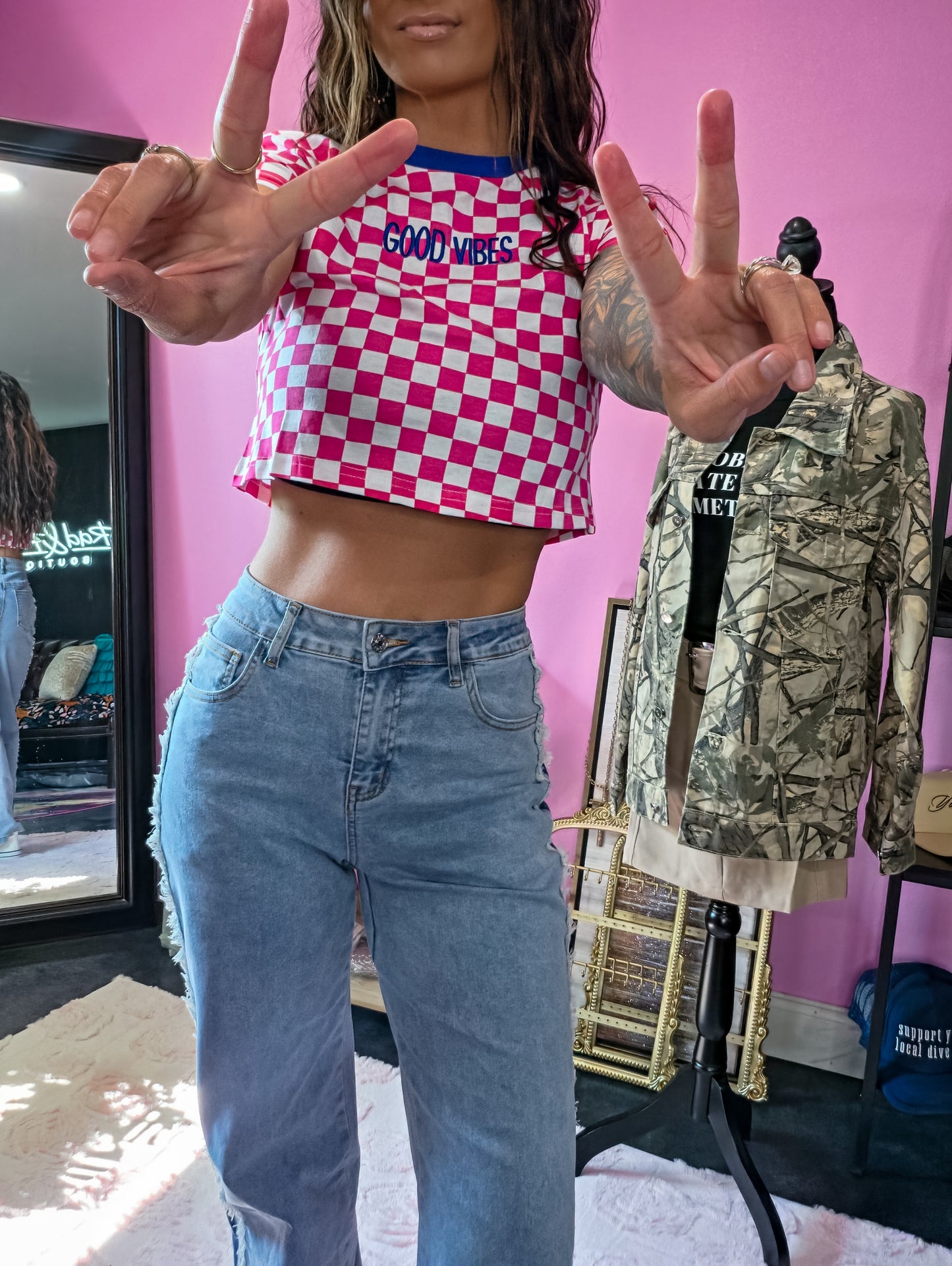 Bubblegum Speedway Good Vibes Crop