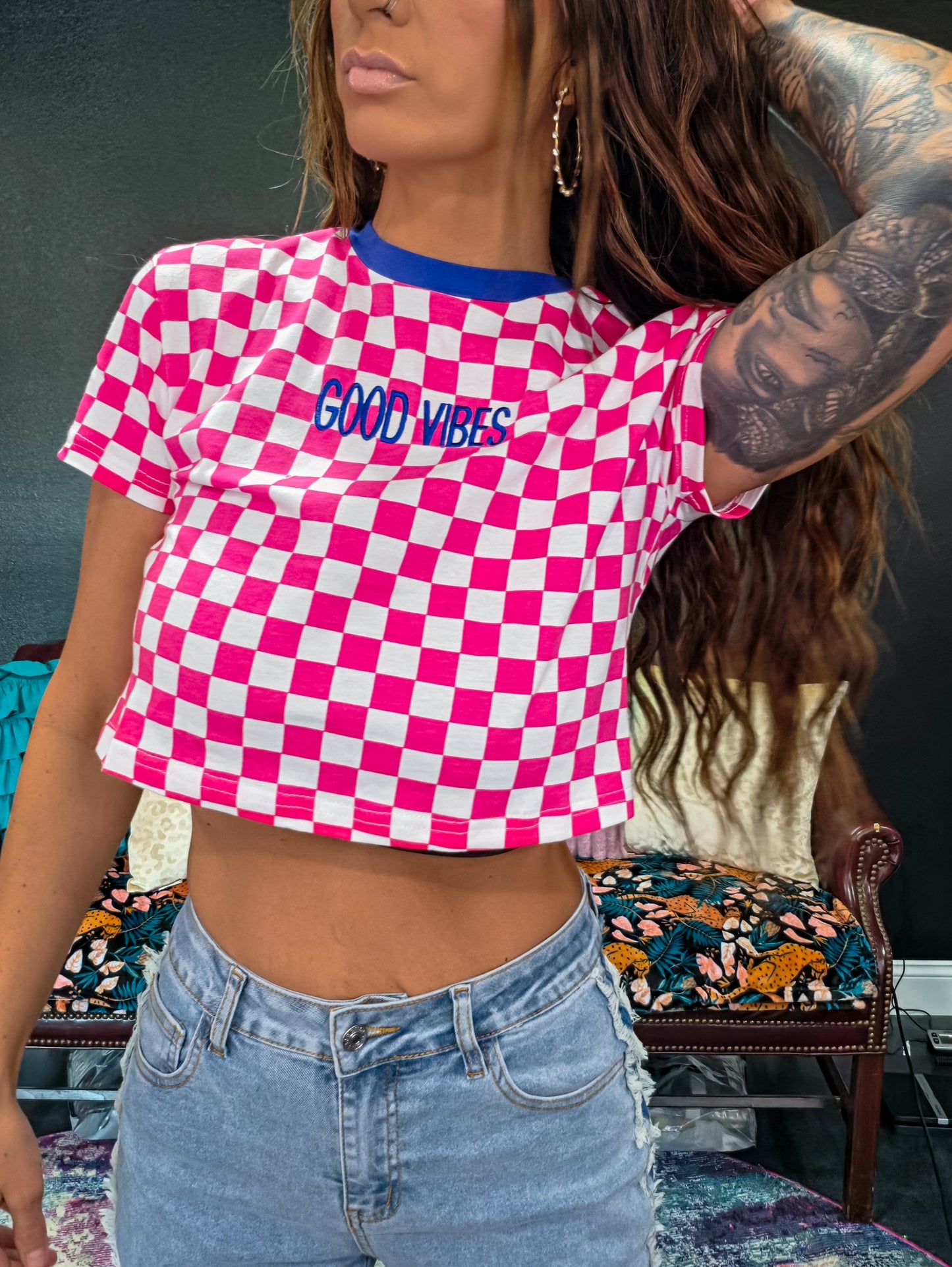 Bubblegum Speedway Good Vibes Crop